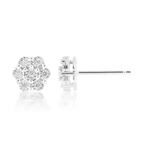 0.10 Carat Diamond Stud Earrings in Sterling Silver Shiels