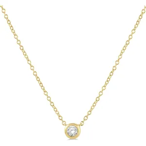 10k Yellow Gold Diamond Bezel Pendant