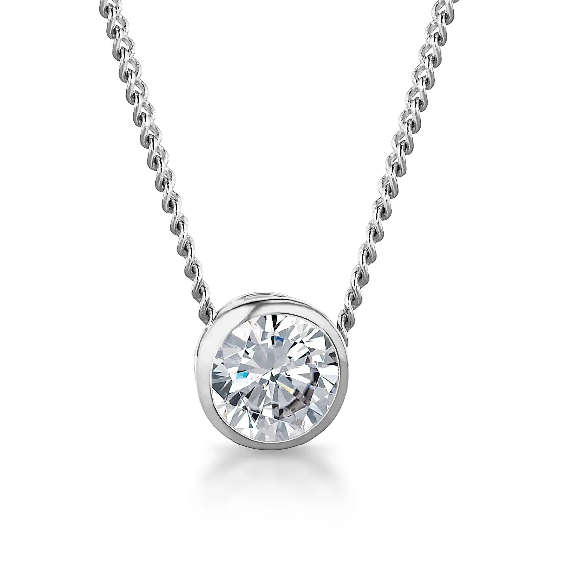 1.25 ct. Bezel Solitaire Pendant