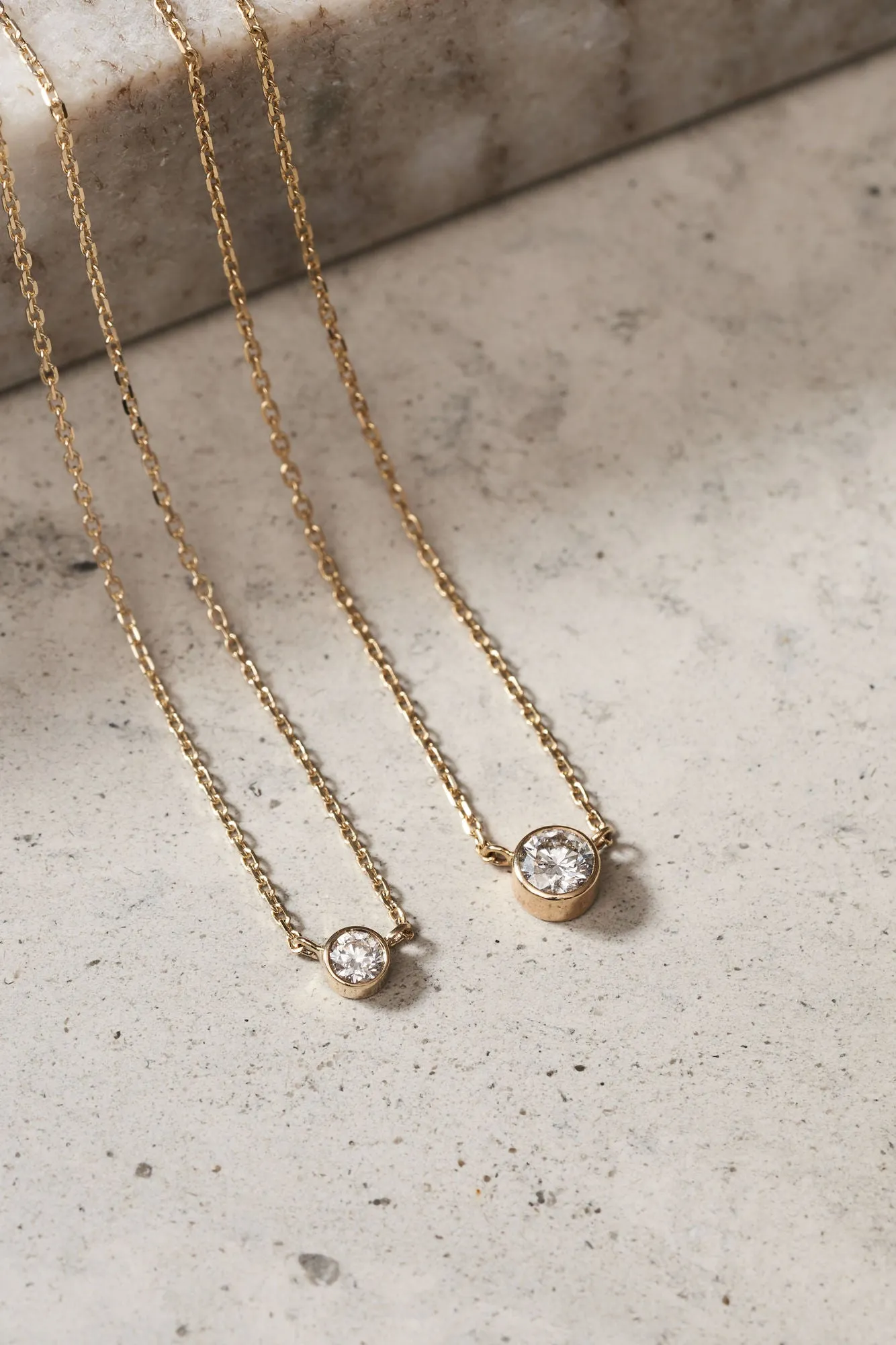 14K Gold Necklace Necklace w. 0.25ct Diamond