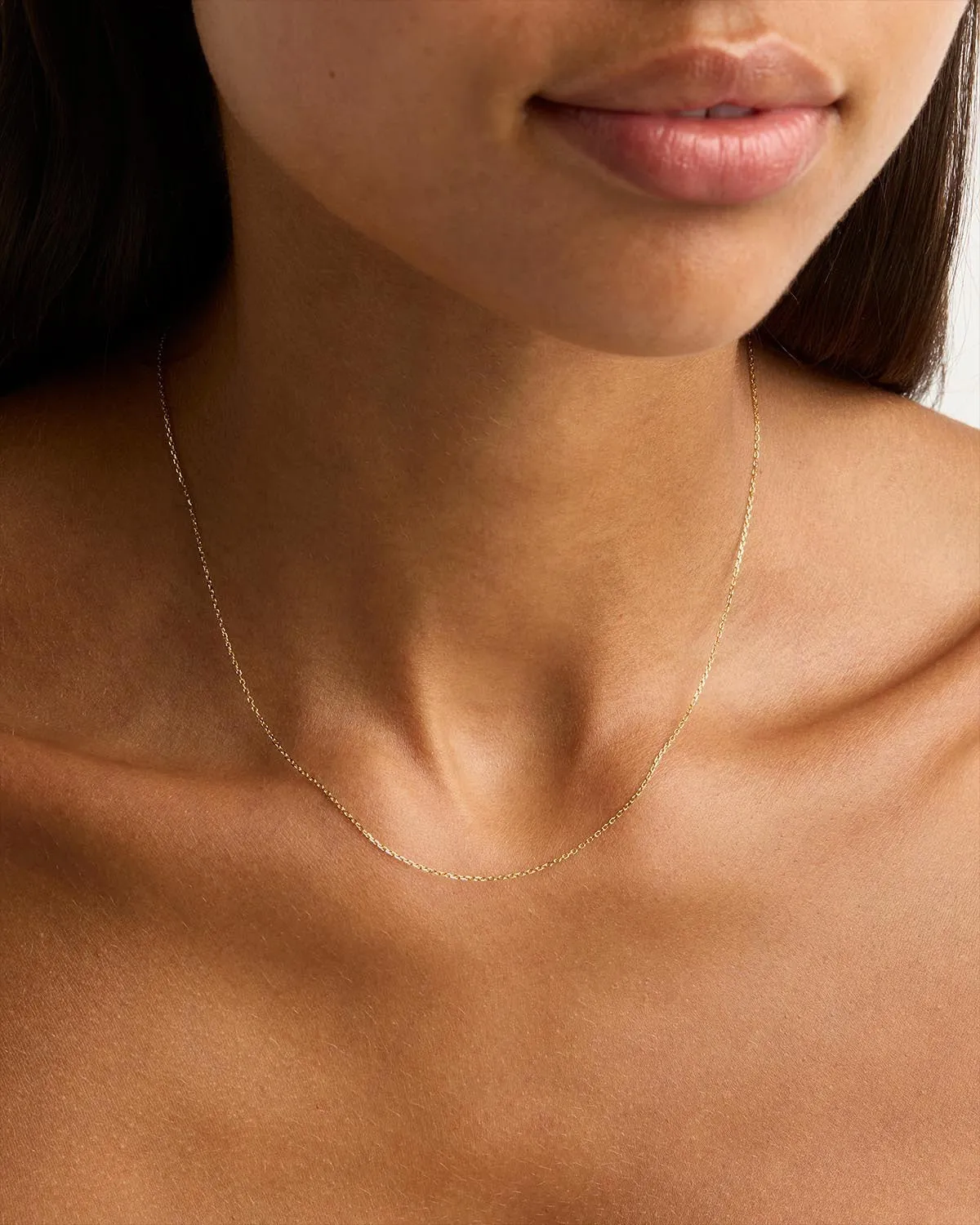 14k Solid Gold 16" Signature Chain Necklace Bycharlotte