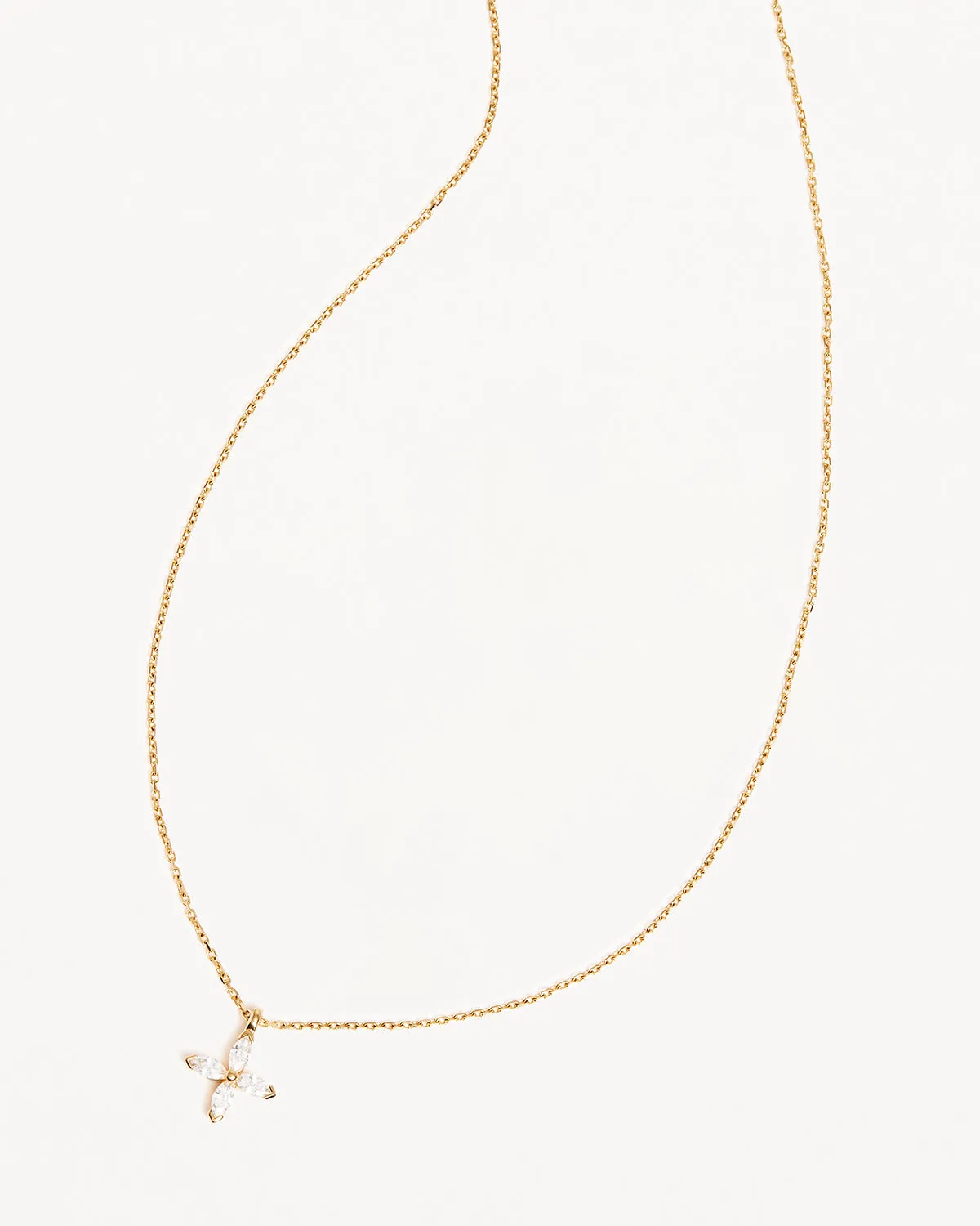 14k Solid Gold Blossom Lab-Grown Diamond Necklace Bycharlotte