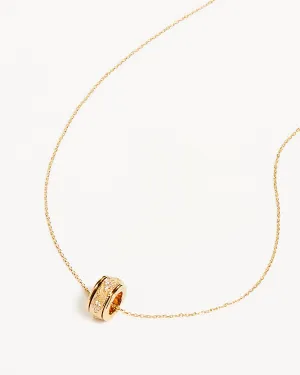 14k Solid Gold Breathe Spinning Meditation Lab-Grown Diamond Necklace Bycharlotte