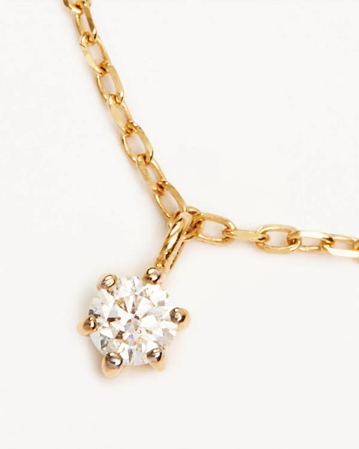 14k Solid Gold Droplets Diamond Necklace Bycharlotte
