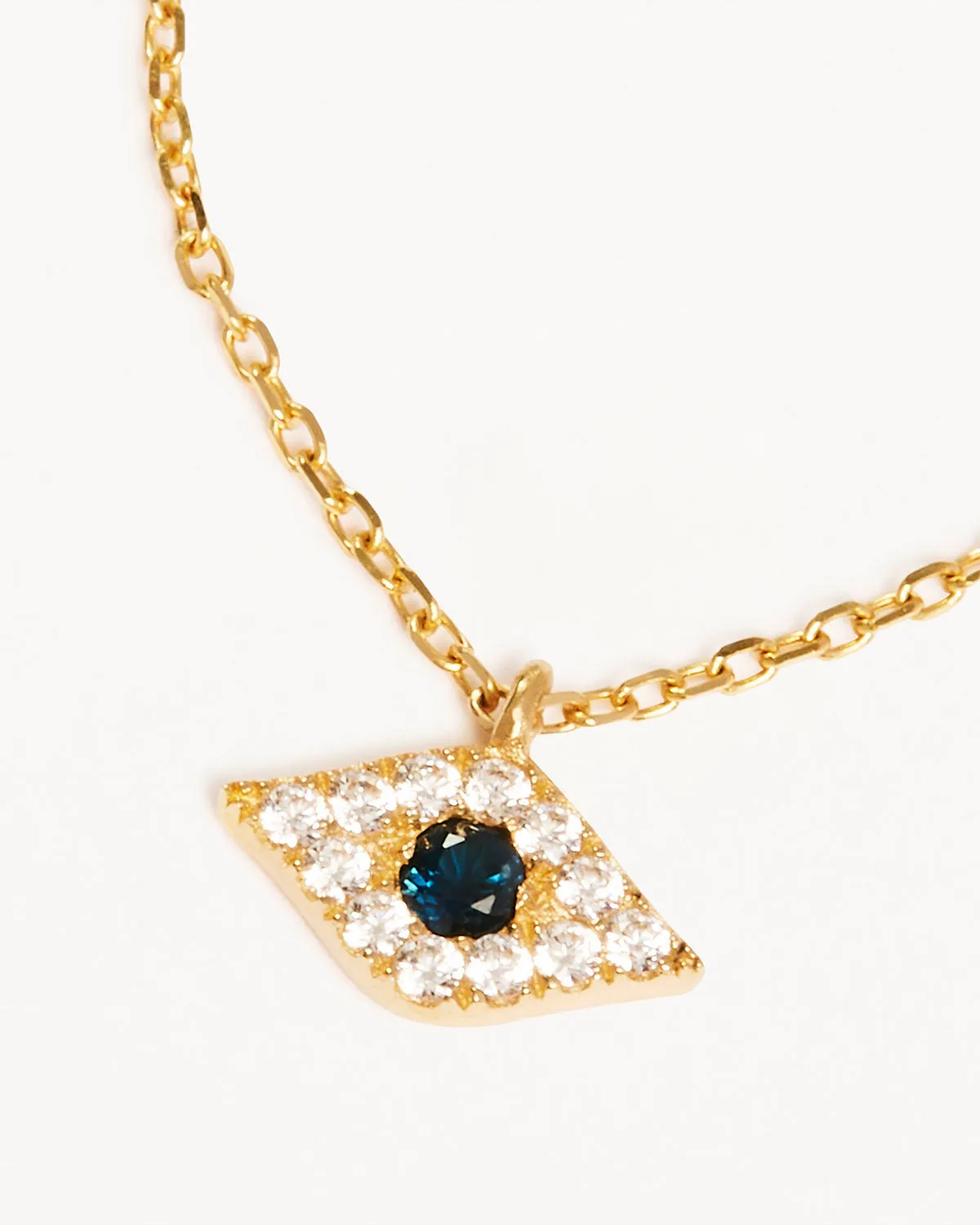 14k Solid Gold Evil Eye Necklace Bycharlotte
