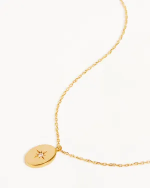 14k Solid Gold Shine Your Light Diamond Necklace Bycharlotte