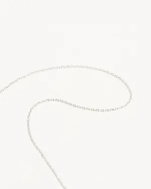 14k Solid White Gold 18" Signature Chain Necklace Bycharlotte