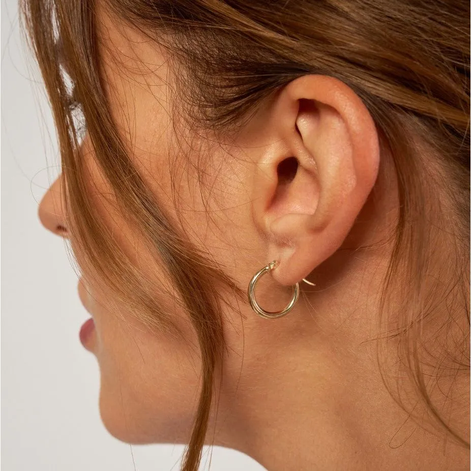 14K Yellow Gold Hoops