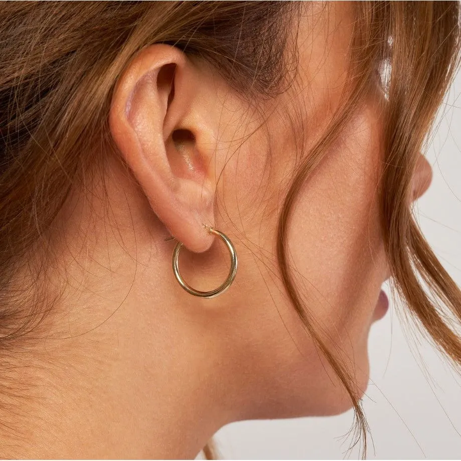 14K Yellow Gold Hoops
