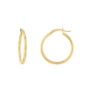 14K Yellow Gold Hoops