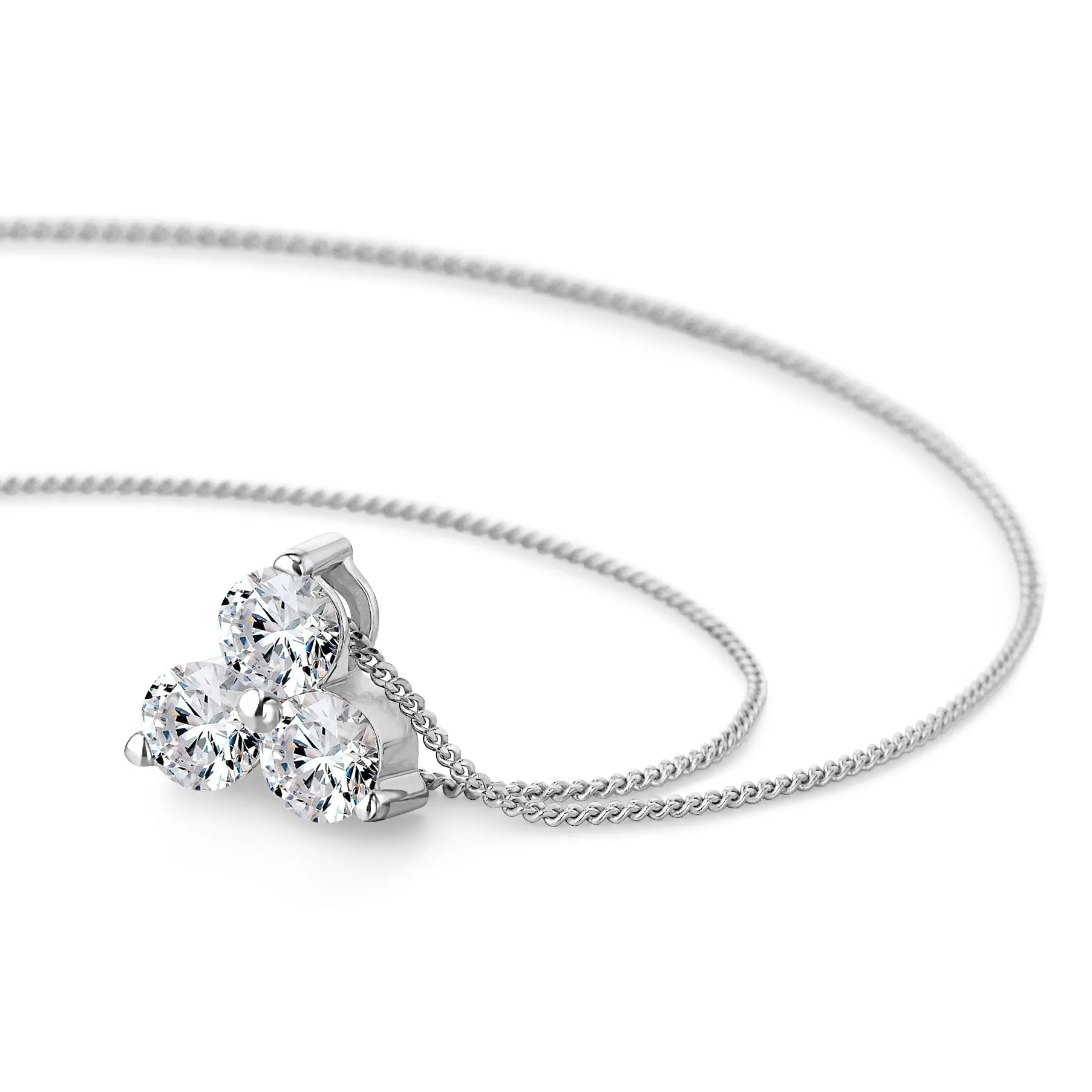 1.5 ct. t.w. Trilogy Pyramid Pendant