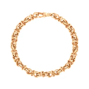18ct Rose Gold Multi Link Handmade Bracelet