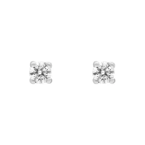 18ct White Gold 0.15ct Diamond Solitaire Brilliant Cut Stud Earrings