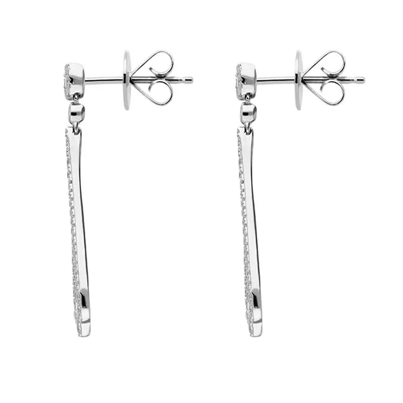 18ct White Gold 0.44ct Diamond Open Pear Drop Earrings