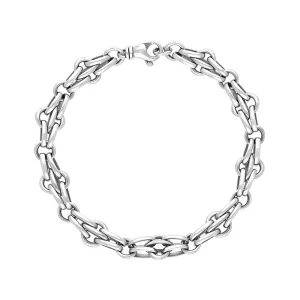 18ct White Gold Multi Link Cable Chain Bracelet