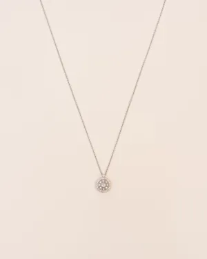 18K Gold necklace w. white Diamonds