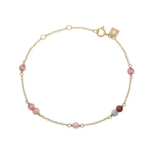 18K Gold Plated Bracelet w. Spinel