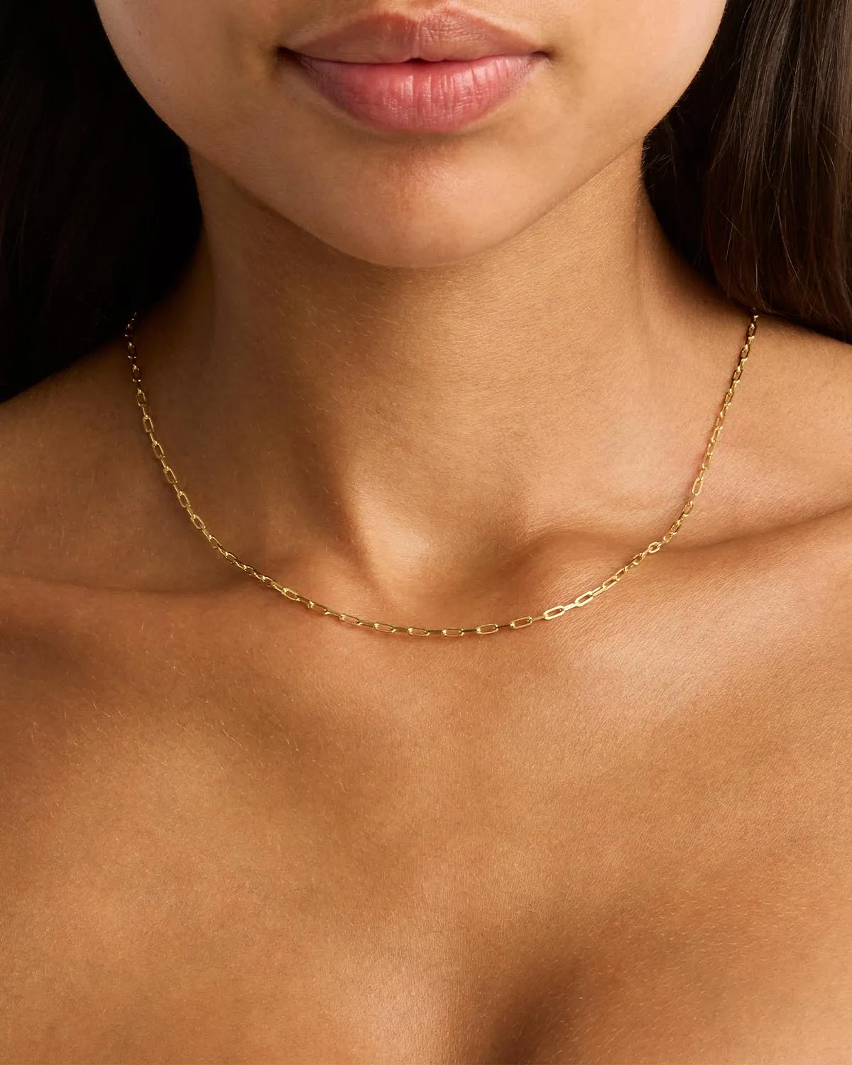 18k Gold Vermeil 18" Link Chain Necklace Bycharlotte