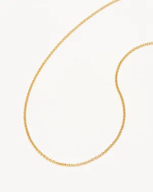 18k Gold Vermeil 19" 2mm Belcher Chain Necklace Bycharlotte