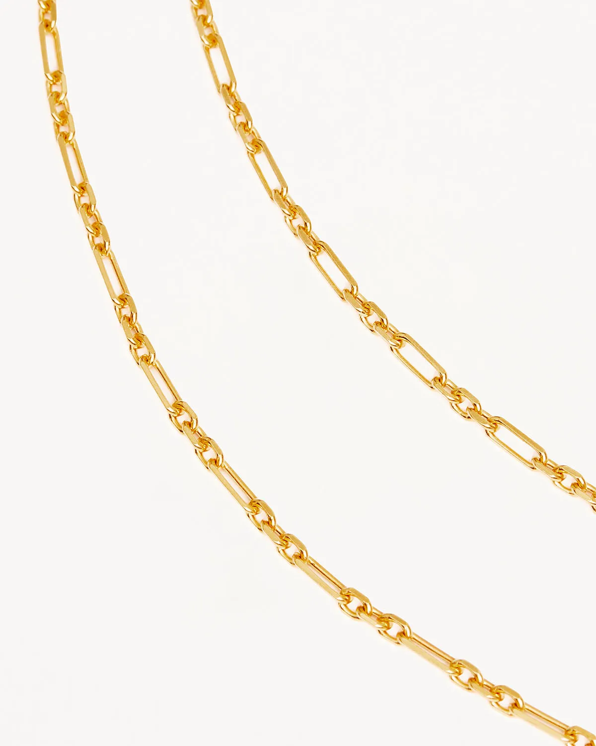 18k Gold Vermeil 19" Mixed Link Chain Necklace Bycharlotte