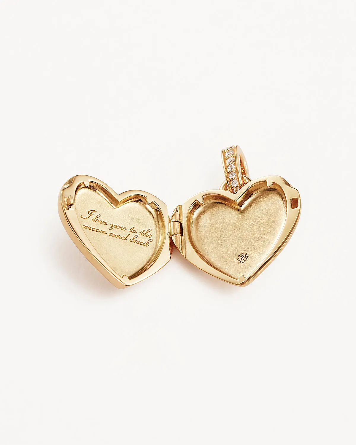 18k Gold Vermeil Blooming Together Large Heart Locket Pendant Bycharlotte