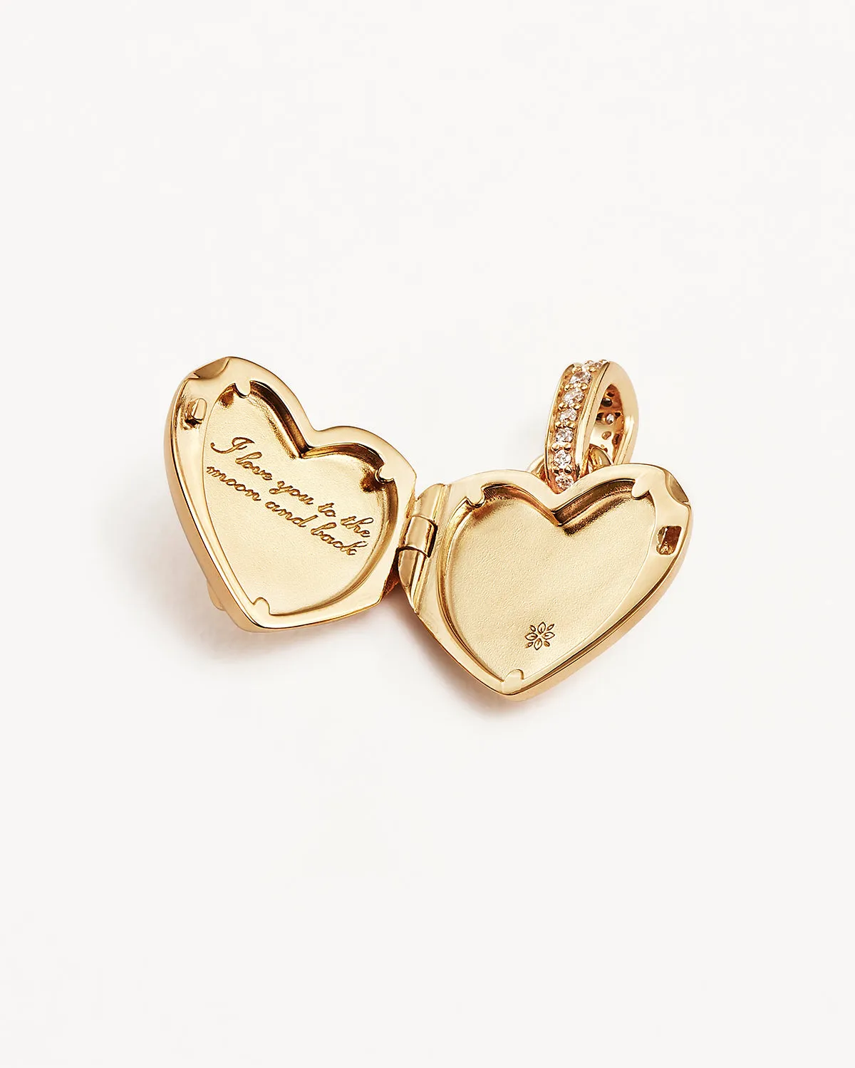 18k Gold Vermeil Blooming Together Small Heart Locket Pendant Bycharlotte