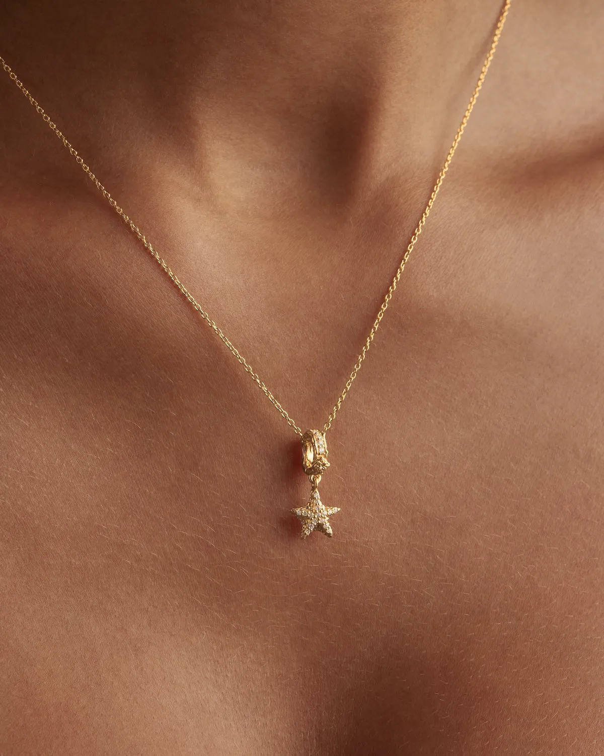 18k Gold Vermeil By the Sea Starfish Pendant Bycharlotte