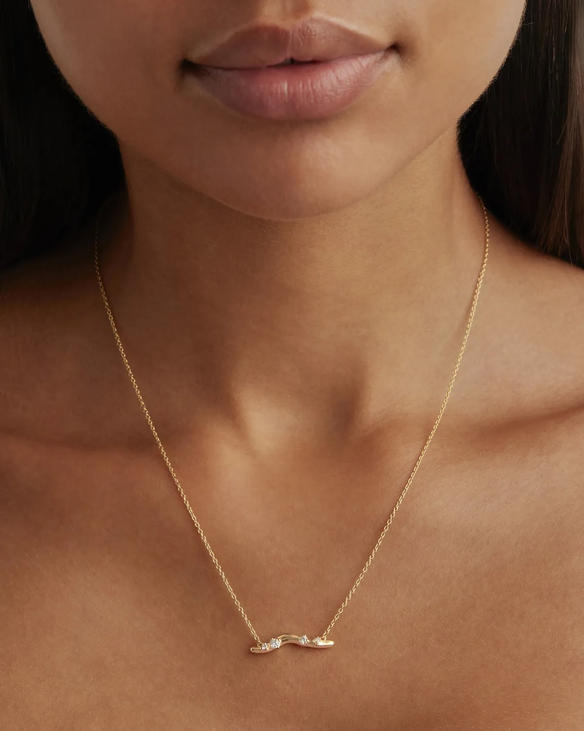 18k Gold Vermeil Chasing Tides Necklace Bycharlotte