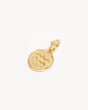 18k Gold Vermeil Cosmic Love Zodiac Annex Link Pendant - Aquarius Bycharlotte