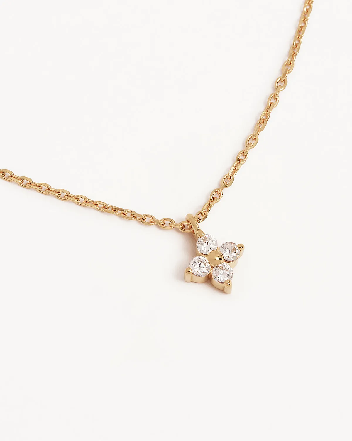 18k Gold Vermeil Crystal Bloom Necklace Bycharlotte