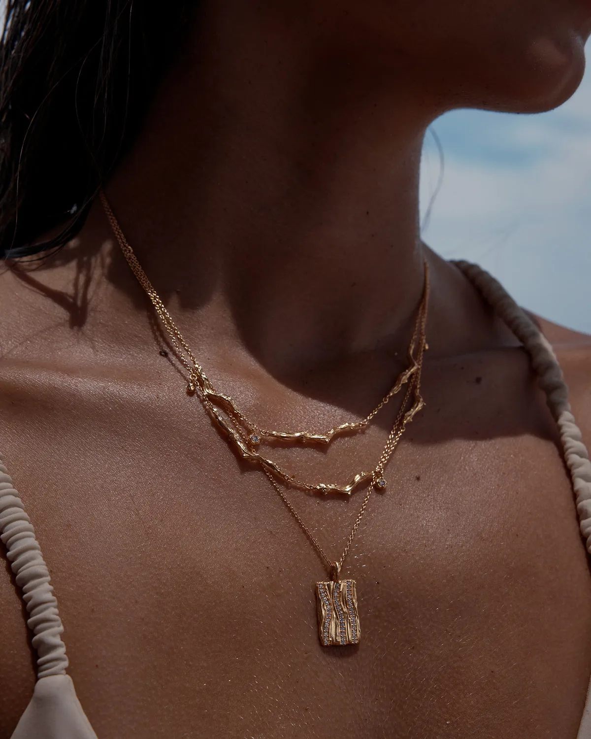 18k Gold Vermeil Embrace Stillness Necklace Bycharlotte
