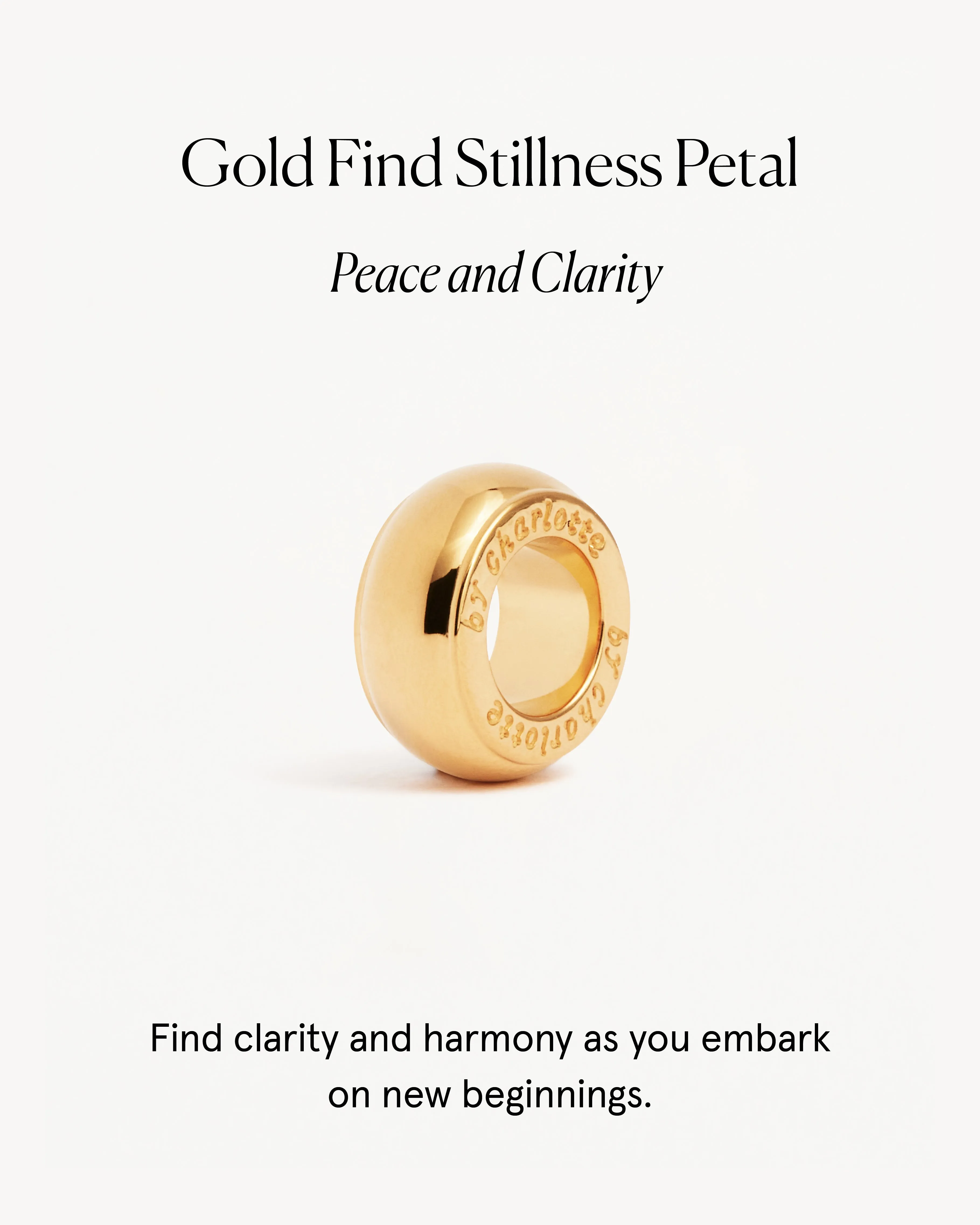 18k Gold Vermeil Find Stillness Petal Charm Bycharlotte
