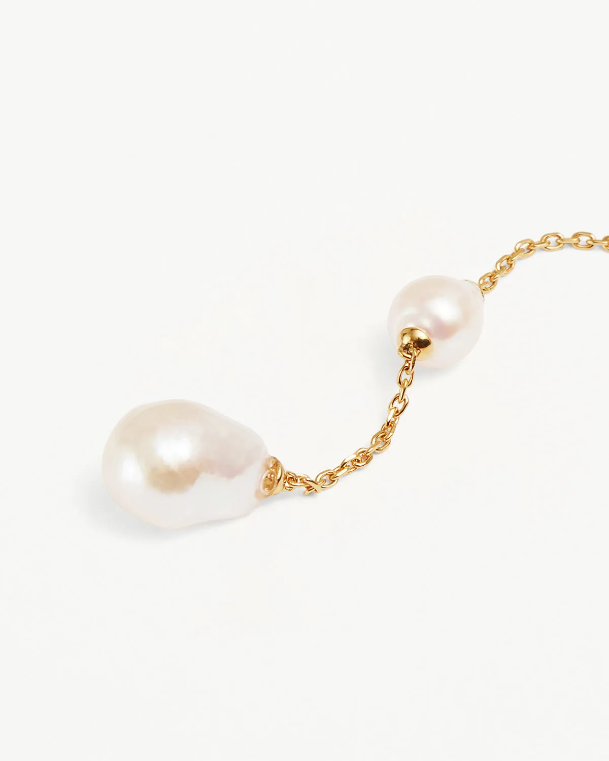 18k Gold Vermeil Forever Moments Pearl Chain Earrings Bycharlotte