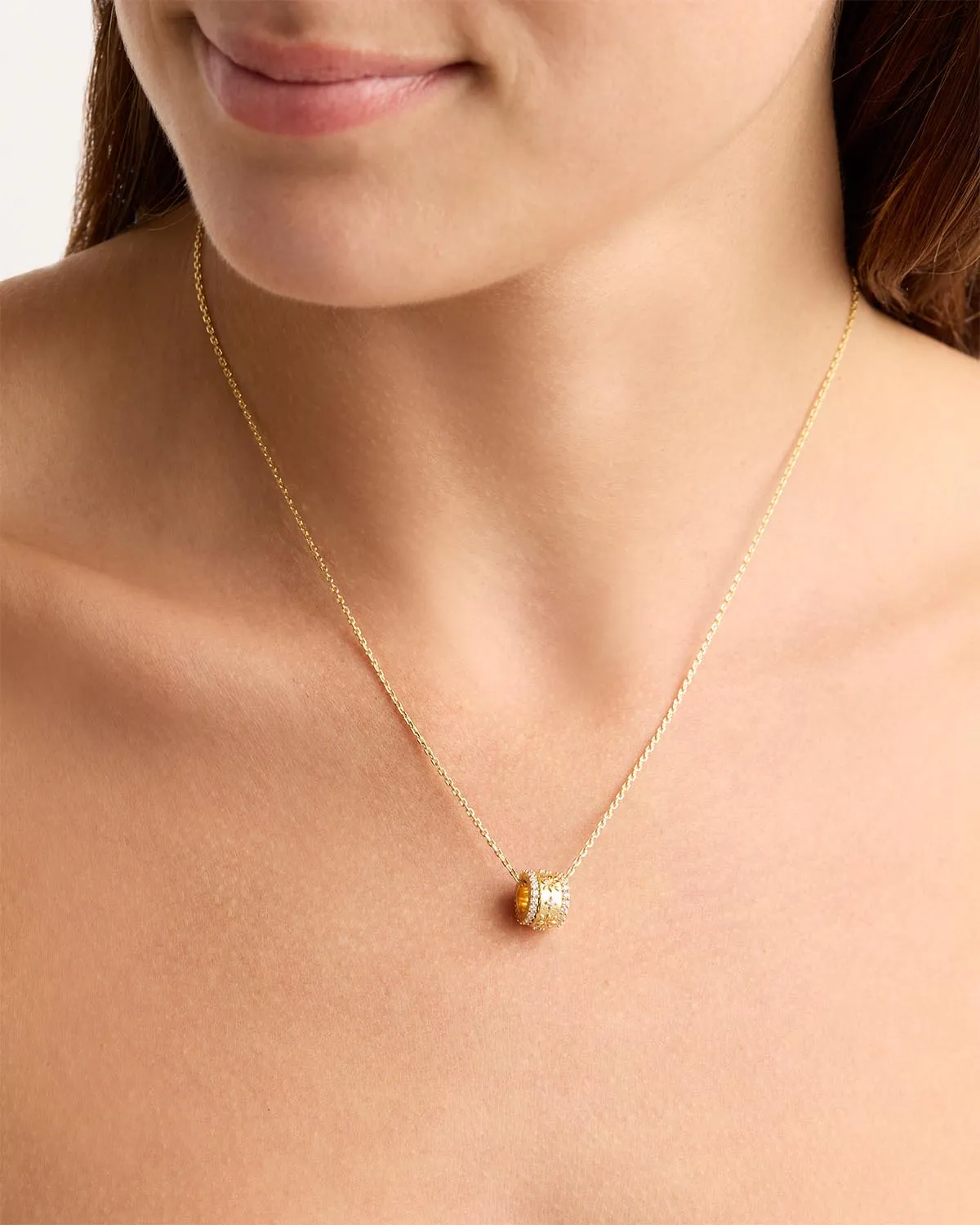 18k Gold Vermeil I Am Enough Spinning Meditation Necklace Bycharlotte