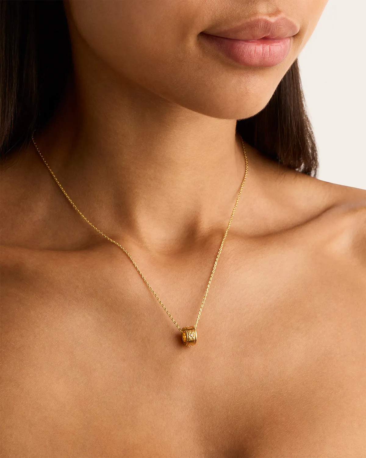 18k Gold Vermeil I Am Loved Spinning Meditation Necklace Bycharlotte