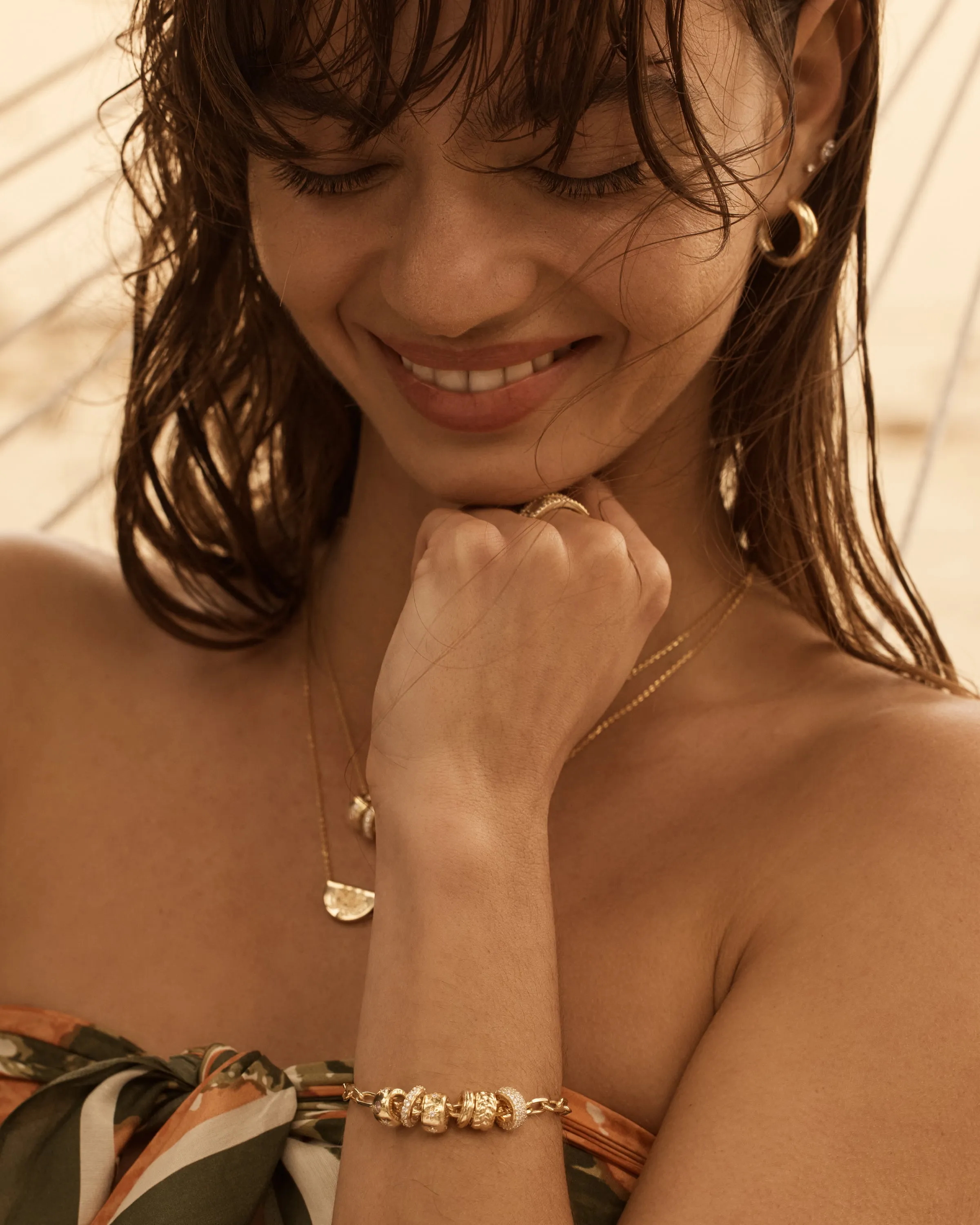 18k Gold Vermeil Intertwined Petal Charm Bycharlotte