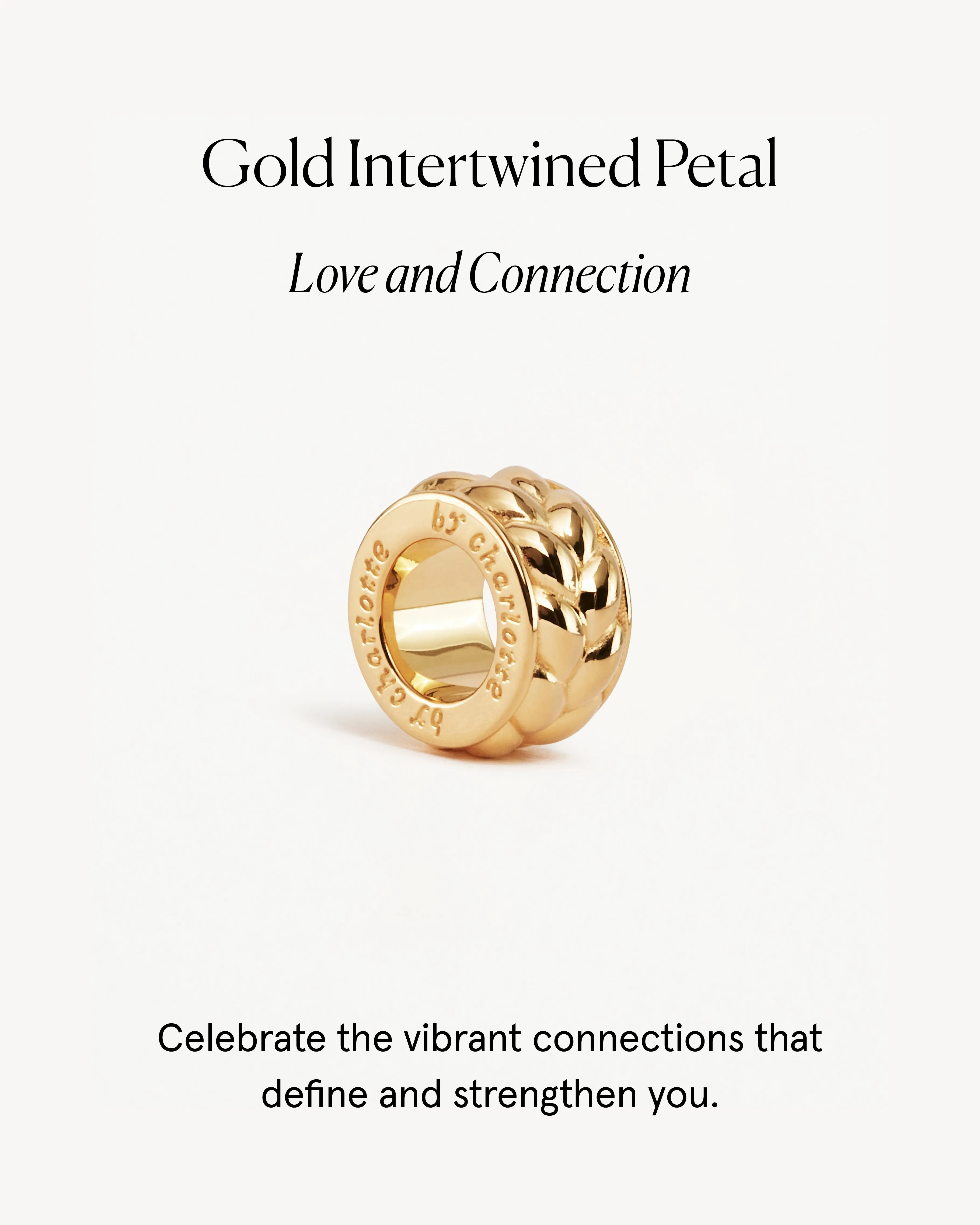18k Gold Vermeil Intertwined Petal Charm Bycharlotte