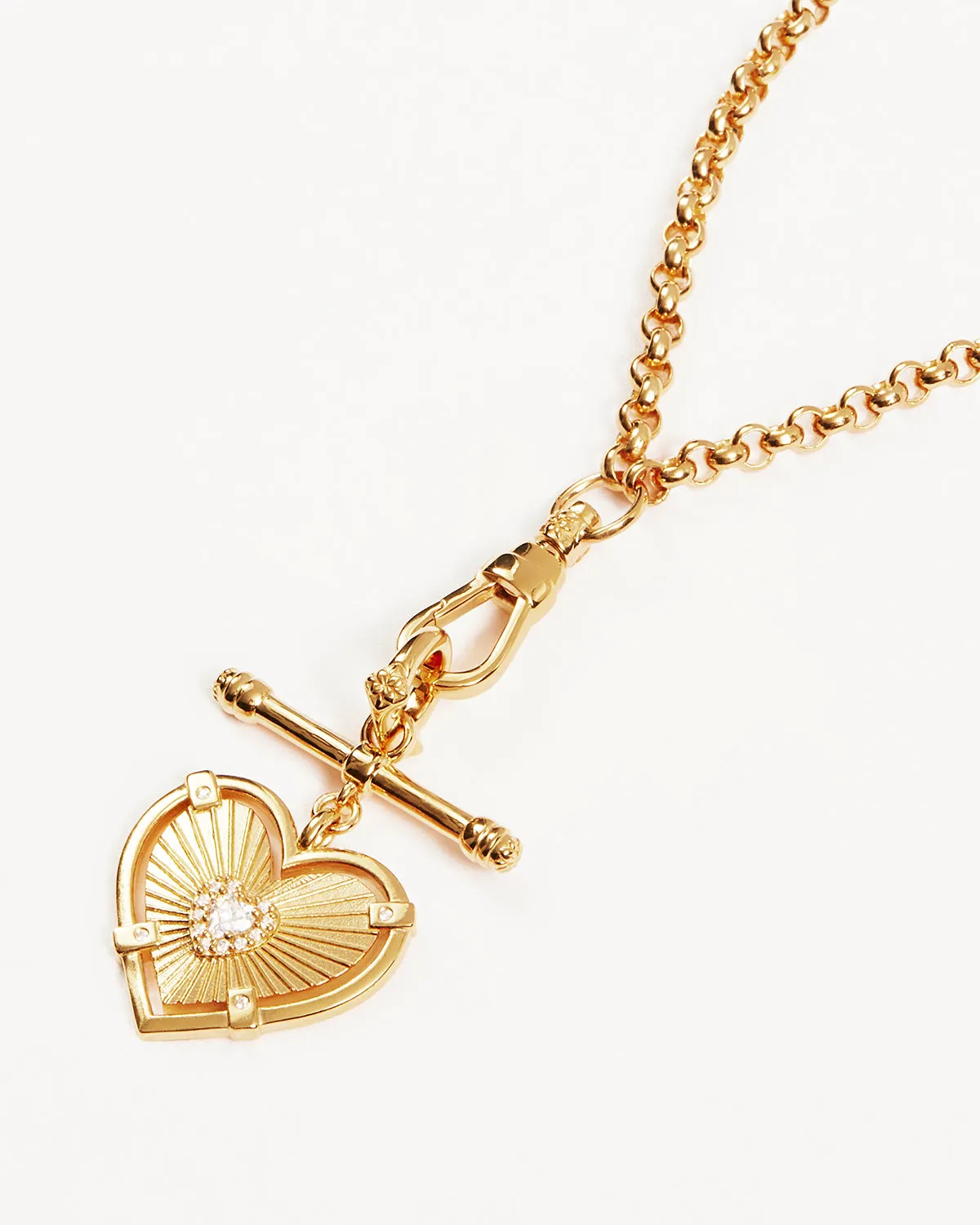 18k Gold Vermeil Let Love In Annex Link Pendant Bycharlotte