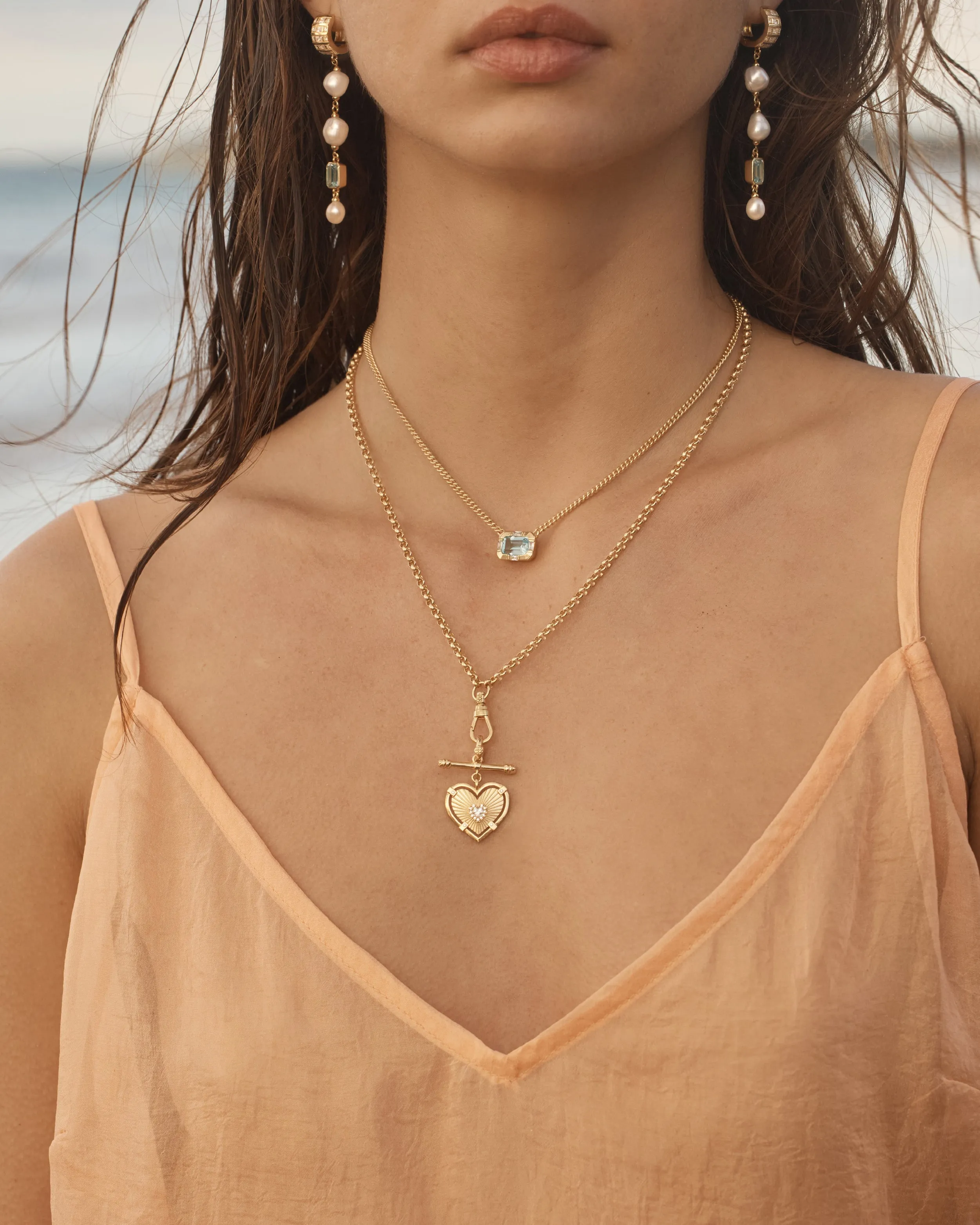 18k Gold Vermeil Let Love In Annex Link Pendant Bycharlotte