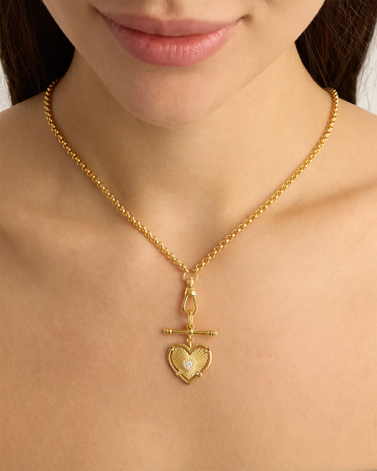 18k Gold Vermeil Let Love In Annex Link Pendant Bycharlotte