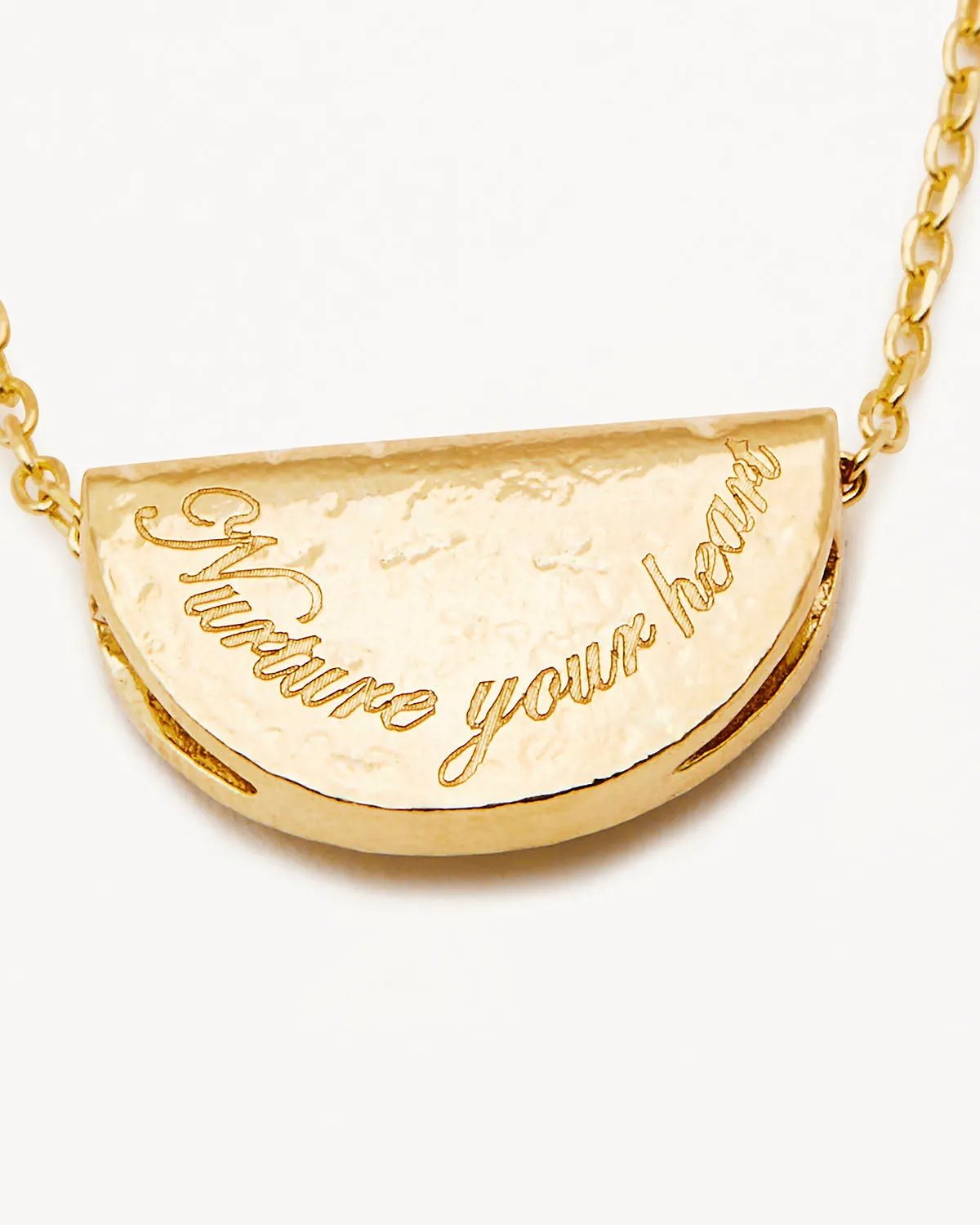 18k Gold Vermeil Lotus Birthstone Necklace - May - Emerald Bycharlotte