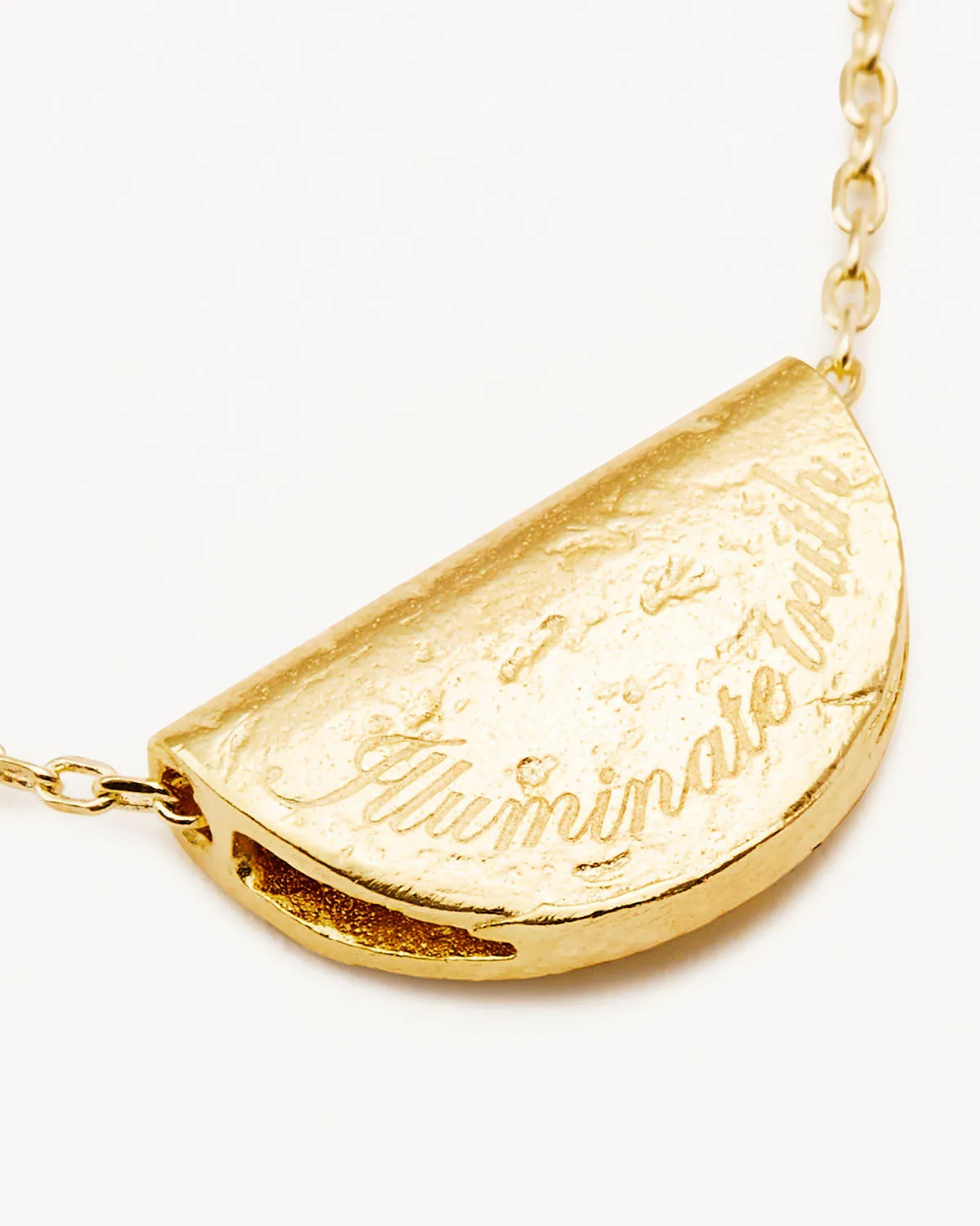 18k Gold Vermeil Lotus Birthstone Necklace - November - Citrine Bycharlotte
