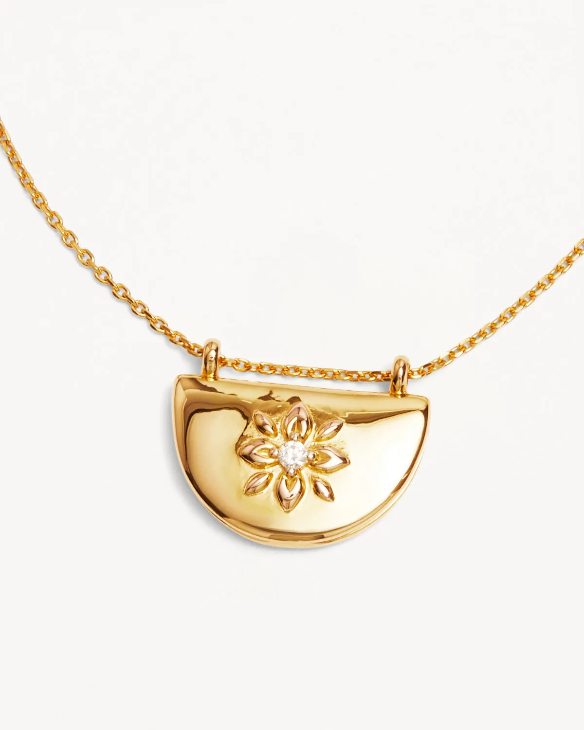 18k Gold Vermeil Lotus Locket Necklace Bycharlotte
