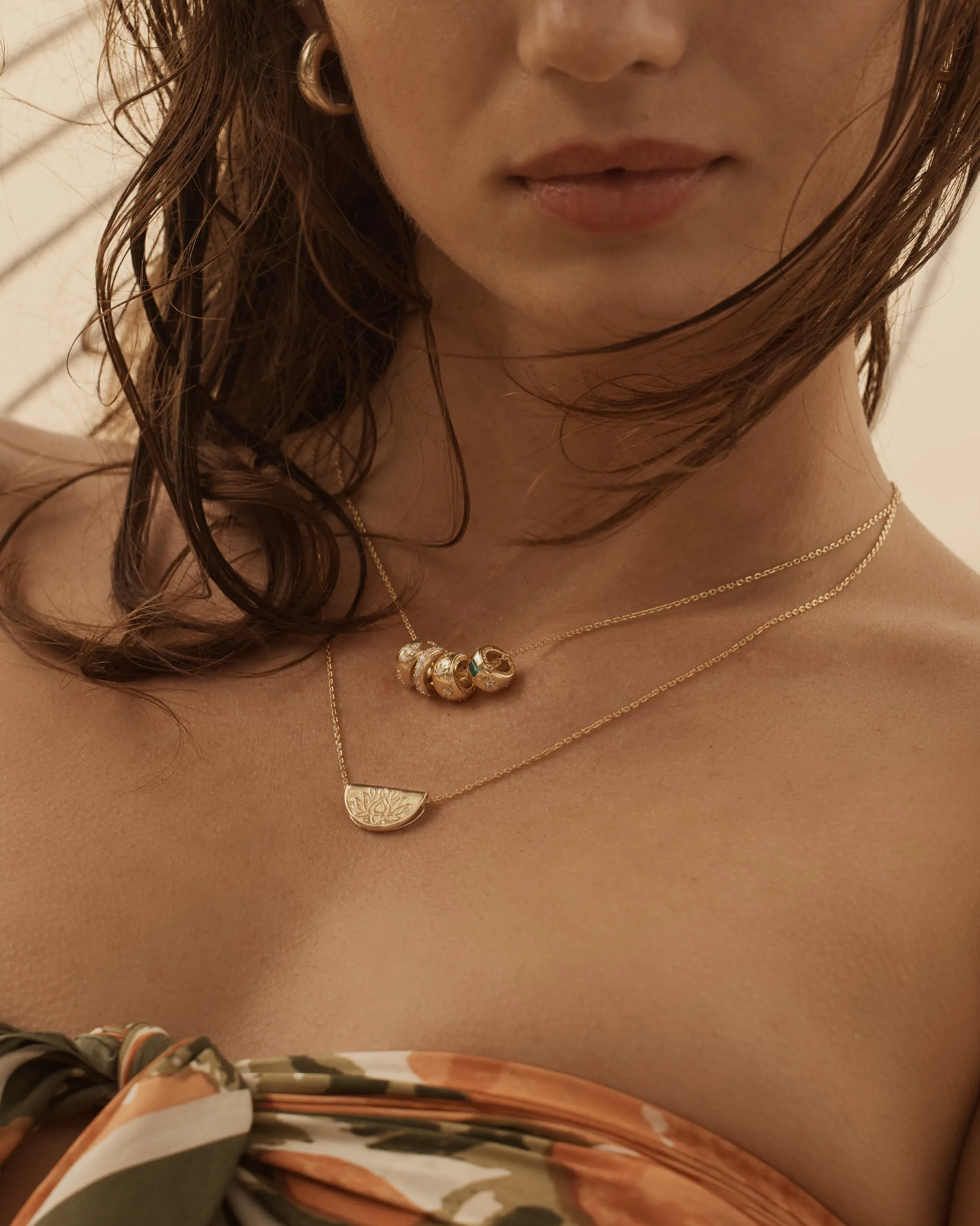 18k Gold Vermeil Lotus Short Necklace Bycharlotte