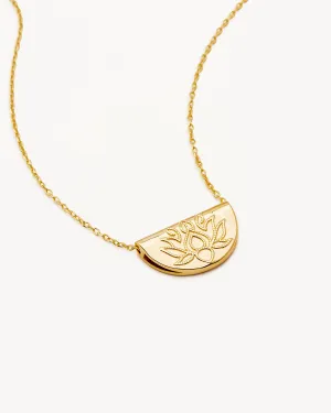 18k Gold Vermeil Lotus Short Necklace Bycharlotte