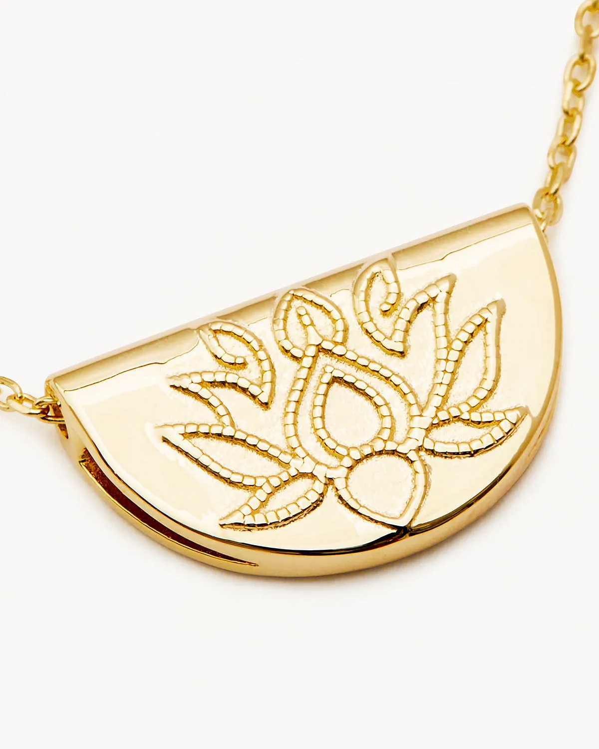18k Gold Vermeil Lotus Short Necklace Bycharlotte
