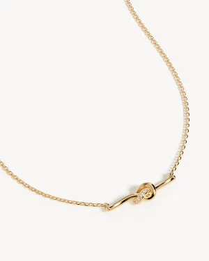 18k Gold Vermeil Love Knot Lab-Grown Diamond Necklace Bycharlotte