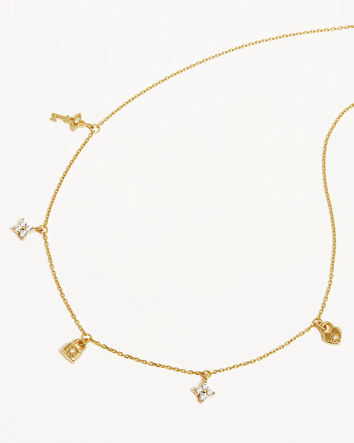 18k Gold Vermeil Love Unlocked Charm Choker Bycharlotte