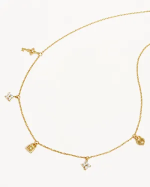 18k Gold Vermeil Love Unlocked Charm Choker Bycharlotte