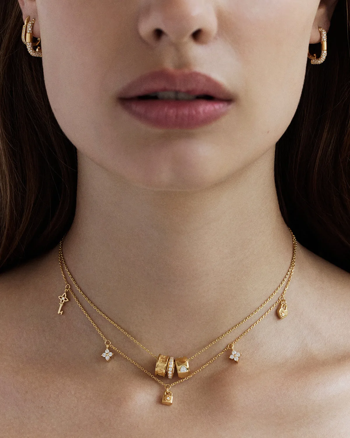 18k Gold Vermeil Love Unlocked Charm Choker Bycharlotte